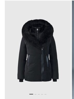 Mackage Adlai-Sh Down Coat With Sheepskin  Signature Collar Size L (8-10)NWOT